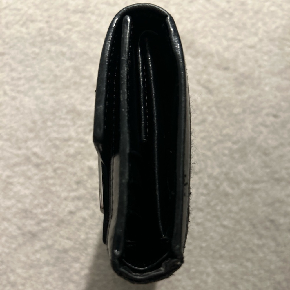 FENDI Y2K Black Zucchino Forever Continental Flap Compact Wallet Purse - Picture 3 of 16
